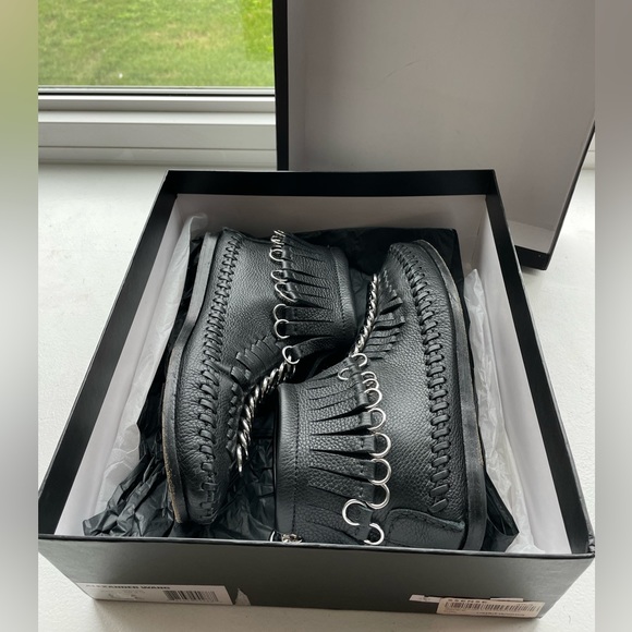 Alexander Wang Montana Moccasins black leather 6.5 - Picture 8 of 12